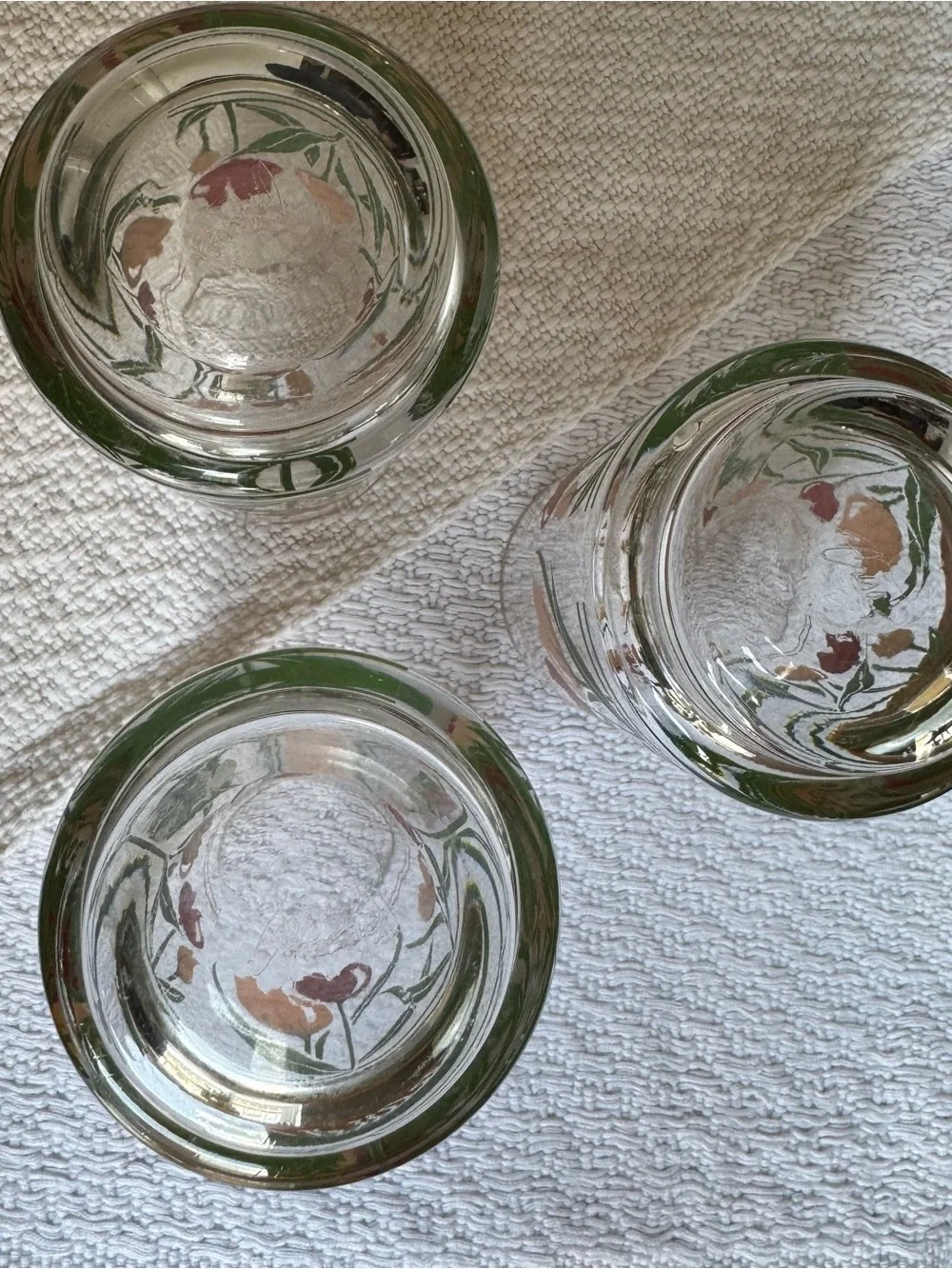 Vintage Tulip Highball Glasses Set of 3 | Mid Century Barware